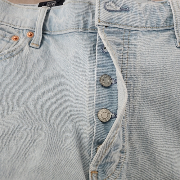 GAP Cheeky Straight High-rise Raw Edge Hem Jeans Denim Size 32/14S W-655 - Picture 2 of 9